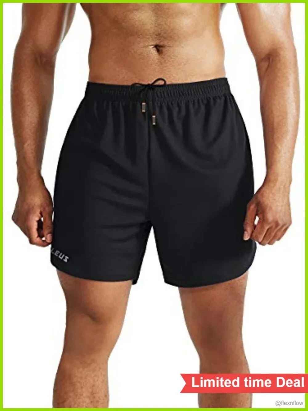 Men's 2-in-1 Running Shorts with Liner, Quick-Dry Workout Shorts with Pockets